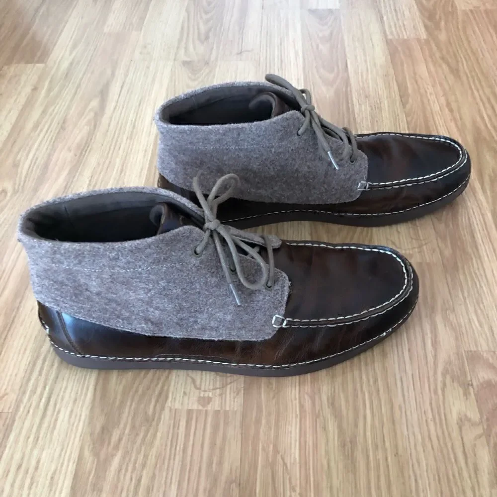 UGG Australia KALDWELL Brown Leather Wool Chukka Boots 1003885 VIBRAM